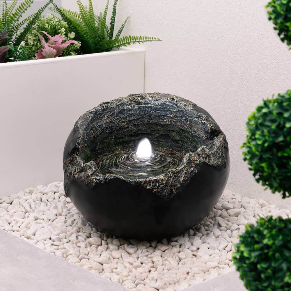 Solar Rock Bubbler Water Feature