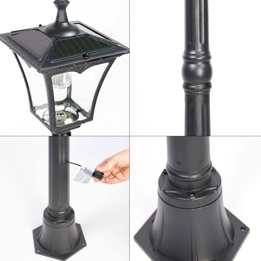 Solar / Main Powered Lamp Post with mains adaptor