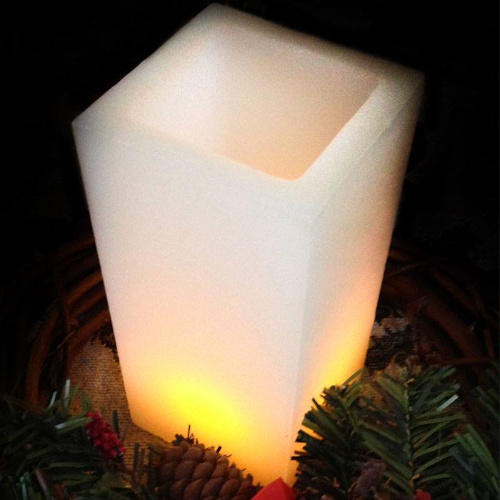  pure wax Battery candle with real LED flame effect