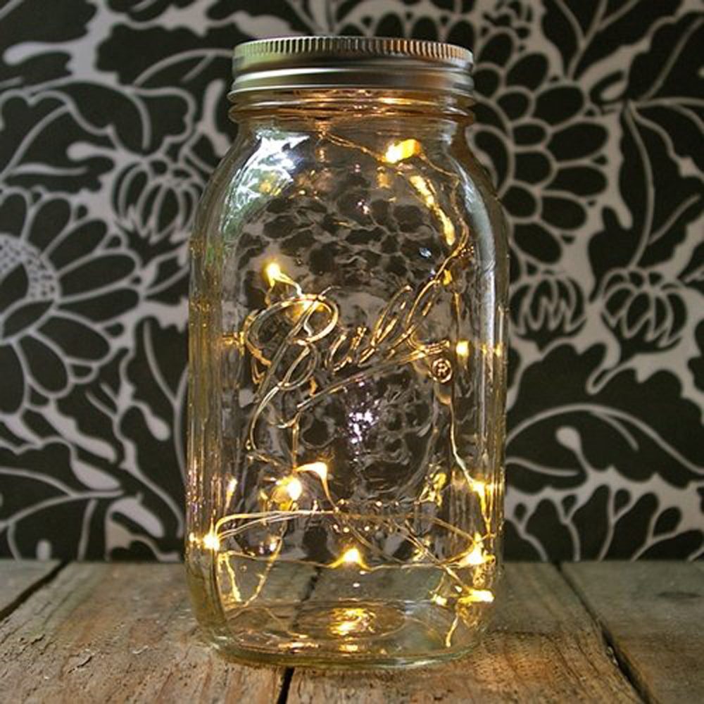 Battery Operated Fairy Lights Warm White 40 LED Fine Wire