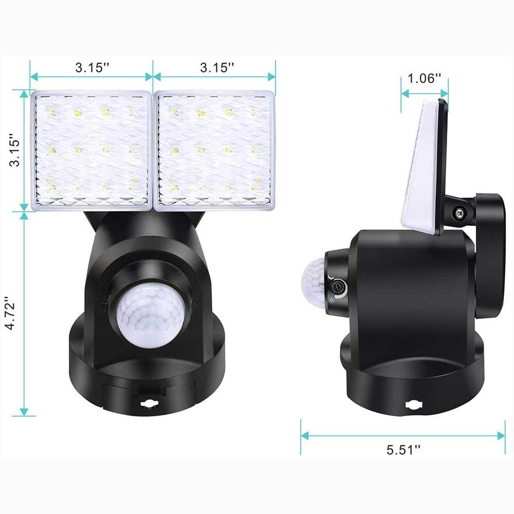 Battery Operated Sensor Lights showing dimensions