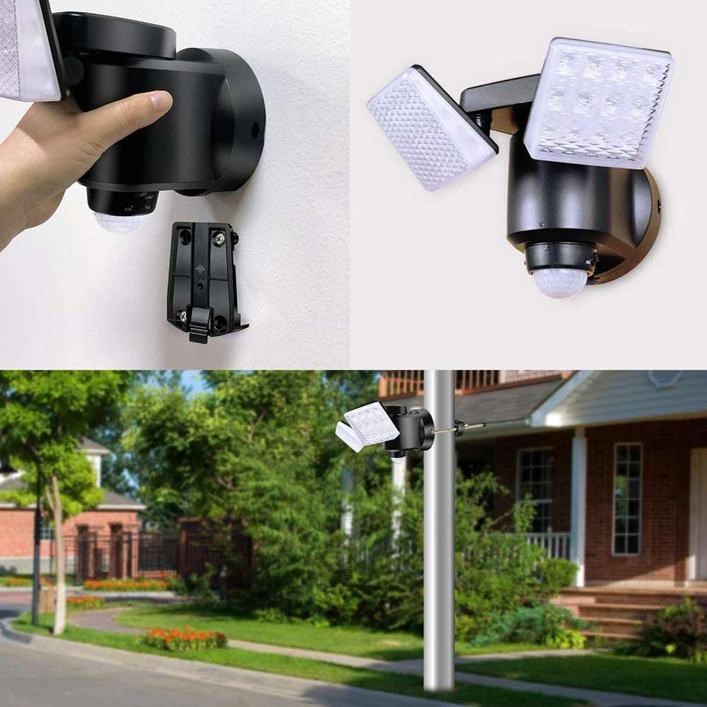 Battery Operated Sensor Lights showing easy mounting system