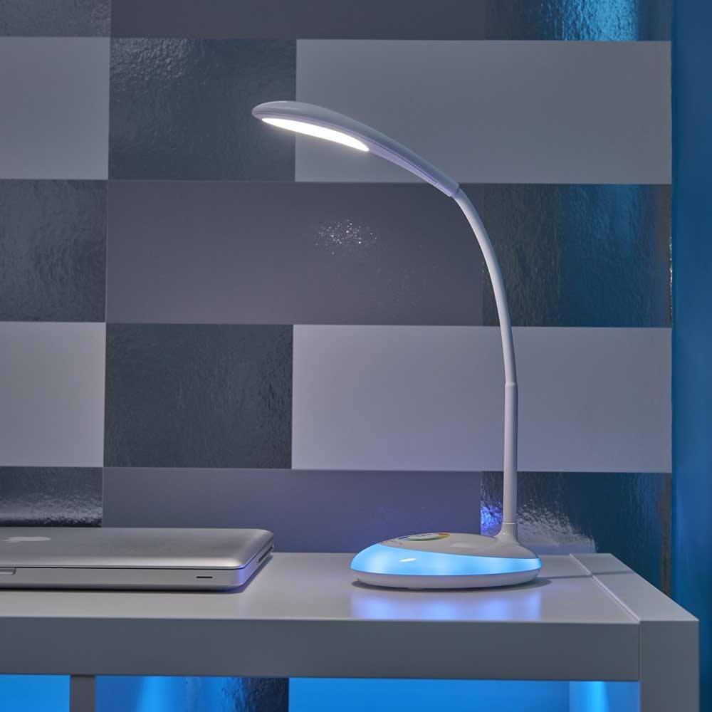 Battery Powered Lamp on desk lighting laptop