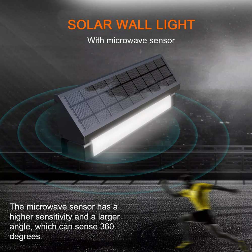 Centurion Solar Exterior Wall Lights showing latest microwave technology