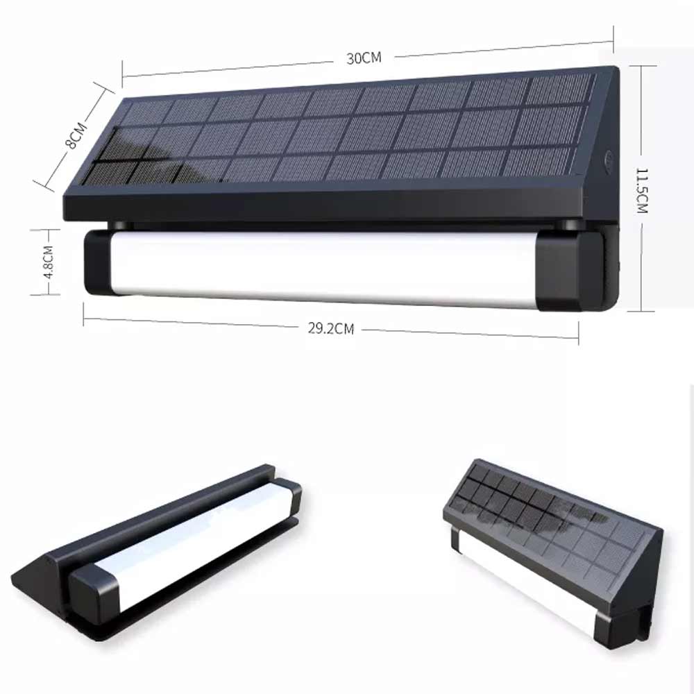 Centurion Solar Exterior Wall Lights showing dimensions