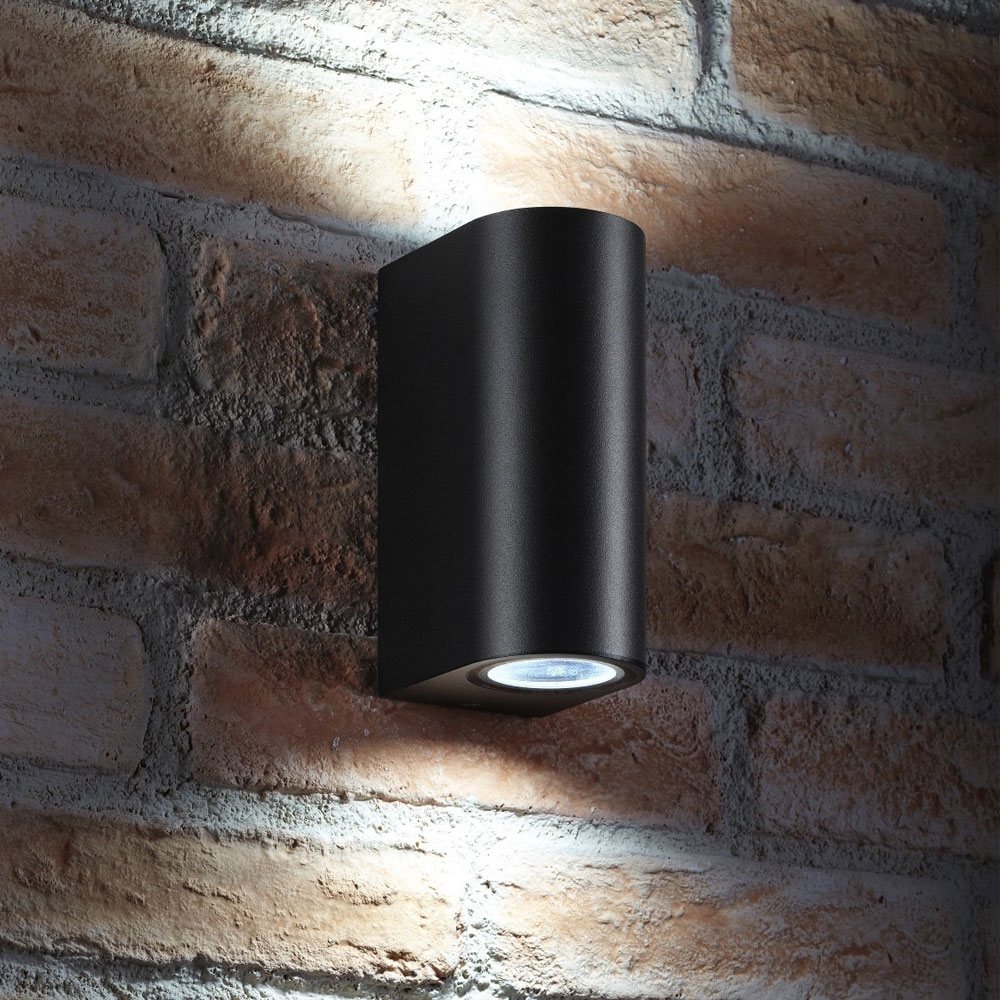 Outdoor Wall Lights | Up & Down Lights in Black white led light
