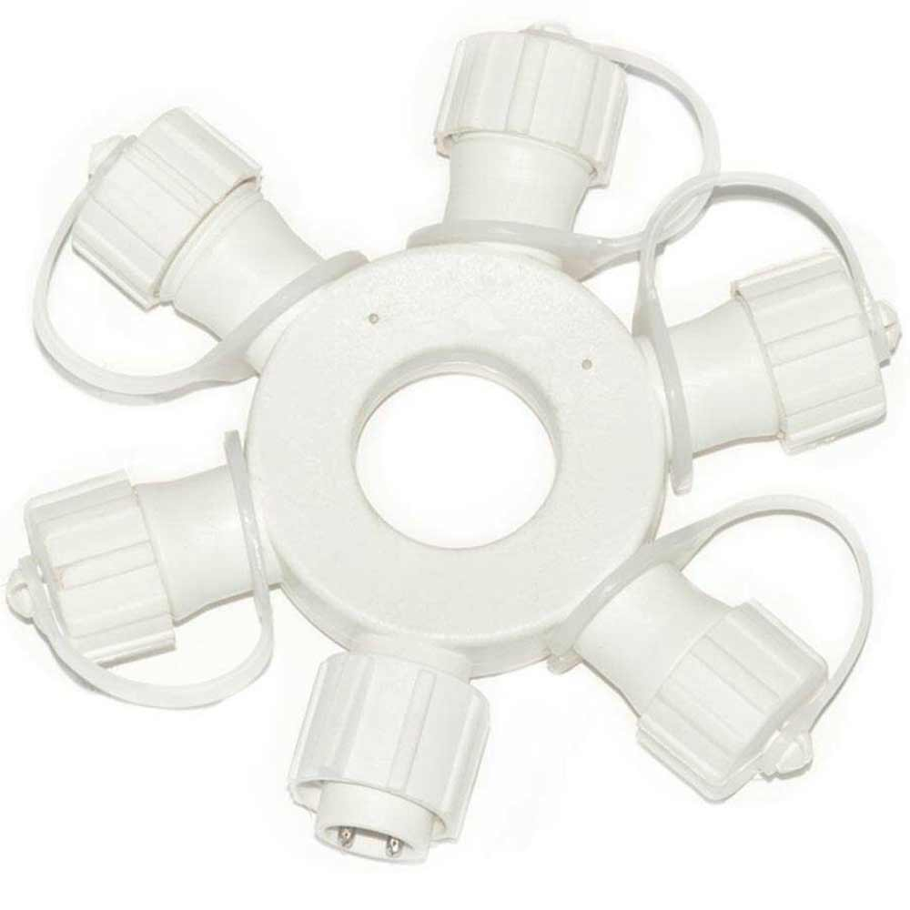 Connect Pro 5 Port Ring Connector in White