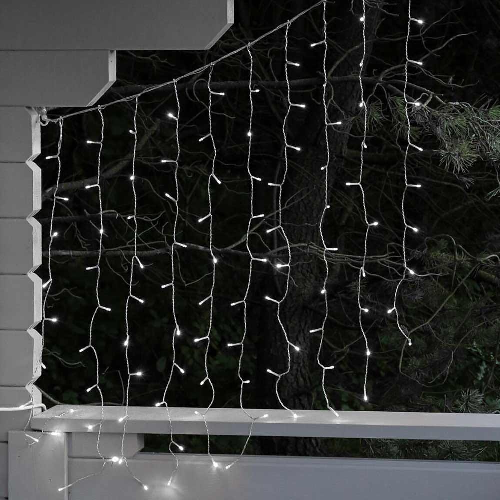 ConnectGo Curtain Lights Connectable Clear Cable 1m x 1m