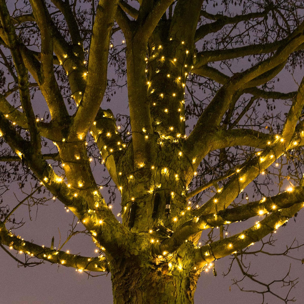 ConnectGo Fairy Lights Connectable 5 - 160m on large tree