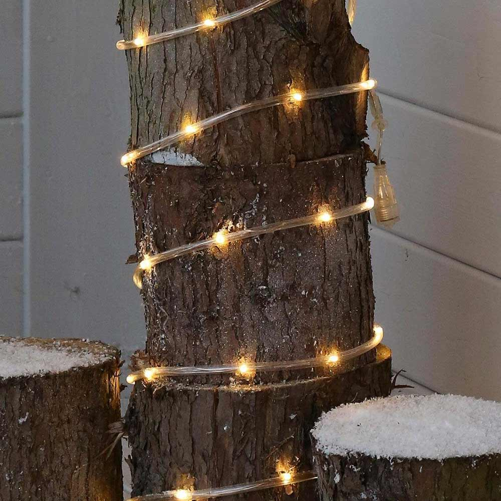 ConnectGo Led Rope Lights on tree trunk