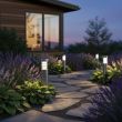 Orion Stainless Steel Bollard Style Solar Post Light – Lifestyle 3