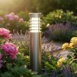 Orion Stainless Steel Bollard Style Solar Post Light – Lifestyle 3