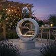 Omega Cascade Solar Water Feature – Contemporary Circular – Lifestyle 1