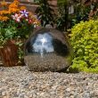 Reservoir and galvanized grid for Medium Stainless Steel Sphere Water Feature 