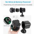 Battery Operated Security Light 4 x 3W LED - 600 lumens black : side view