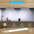 Battery Operated Motion Sensor LED Lights – Rechargeable, 2 Pack Showing these three colour temperature