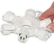 Connect Pro 5 Port Ring Connector Black Or White showing connected to ConnectPro string lights