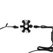 Connect Pro 5 Port Ring Connector Black Or White showing connected to ConnectPro string lights