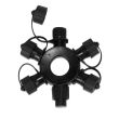 Connect Pro 5 Port Ring Connector Black Or White showing connected to ConnectPro string lights