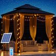 Ellipse Solar Garden String Lights Showing the hybrid charging ability