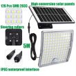 Falcon 126 LED Solar Security Light – Three Modes, PIR Sensor, Remote Panel Showing 1500 large battery capacity 