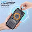 Solar & Hand Crank Power Bank- 2000mAh Waterproof Portable Charger showing six different product views 