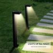 Modern ALS Pathway Bollard | Glass-Lens Solar Pillar Light