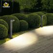 Modern ALS Pathway Bollard | Glass-Lens Solar Pillar Light