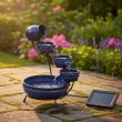 Neptune Ceramic Cascade Solar Water Feature : close up 