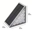 Outdoor Solar Step Lights - Showing dimensions