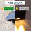 Premium Solar Down Lights – Warm White LED, IP65, 1/2/3 LED (2 Pack) – Adjustable Brightness