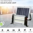 Premium Solar Floodlight with ALS Technology, 15W Panel – 2000 Lumens showing multifunction Remote controller 