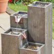 Quad Solar Cascade Water Feature – Hybrid Battery Backup