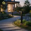 Modern ALS Pathway Bollard – Glass-Lens Solar Pillar Light – Lifestyle 2