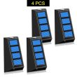 Sleek Modern Fence Solar Garden lights  Showing the IP65 rating weatherproof properties