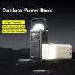 Solar Camping Light & Charger – 50,000mAh High Capacity showing two way PD20 W Fast charging