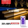 Bright COB LED Strip – Solar + USB Hybrid Charging, IP68 Waterproof showing the remote 