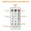 Bright COB LED Strip – Solar + USB Hybrid Charging, IP68 Waterproof showing the remote 