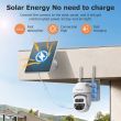 Solar Powered CCTV Camera Wifi 5MP - PTZ Showing 10 meter detection distance Showing 5MP HD videos