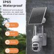 Solar Powered CCTV Camera Wifi 5MP - PTZ Showing 10 meter detection distance Showing 5MP HD videos