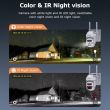Solar Powered CCTV Camera Wifi 5MP - PTZ Showing 10 meter detection distance Showing 5MP HD videos