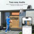Solar Powered CCTV Camera Wifi 5MP - PTZ Showing 10 meter detection distance Showing 5MP HD videos