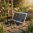 Sunspray SE 2000 - Professional Solar Pond Pump Showing the high conversion polycrystalline solar panel 