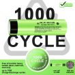 1000 Charge Cycles — Long-Life NCR18650B Li-ion
