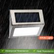 Stainless Steel Solar Fence Lights - 4 Pack | IP65 Waterproof