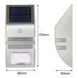 Stainless Steel Solar Wall Light – Dim To Bright Motion Sensor showing the dimensions of the product 
