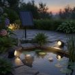 solar garden pond lights in box