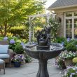 Tipping Pail Solar Fountain – Bronze Effect Garden Water Feature – Lifestyle 2