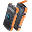 Waterproof Solar Charger 20000 mAh with Wireless Charging showing waterproof shockproof and dust proof properties 