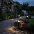 Helena Garden Solar Lights - Premium 4-Pack Pathway Lighting showing the brighter than average light with a gorgeous dispersal pattern 